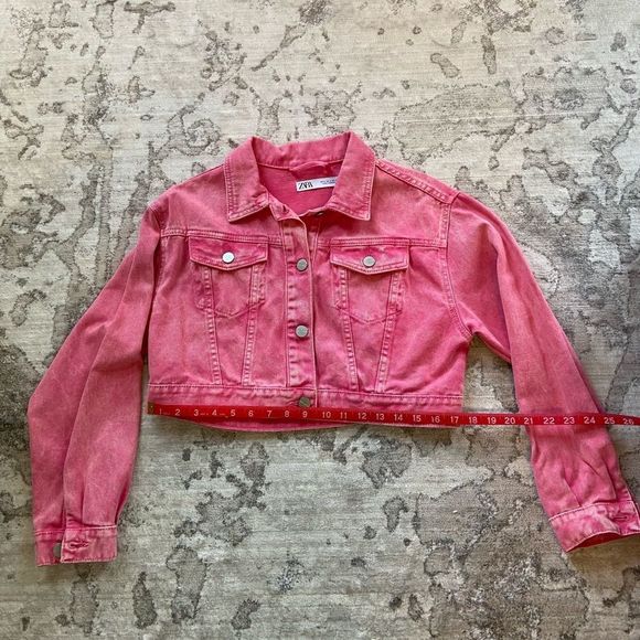Zara Jackets & Blazers - ZARA Pink Jean Jacket